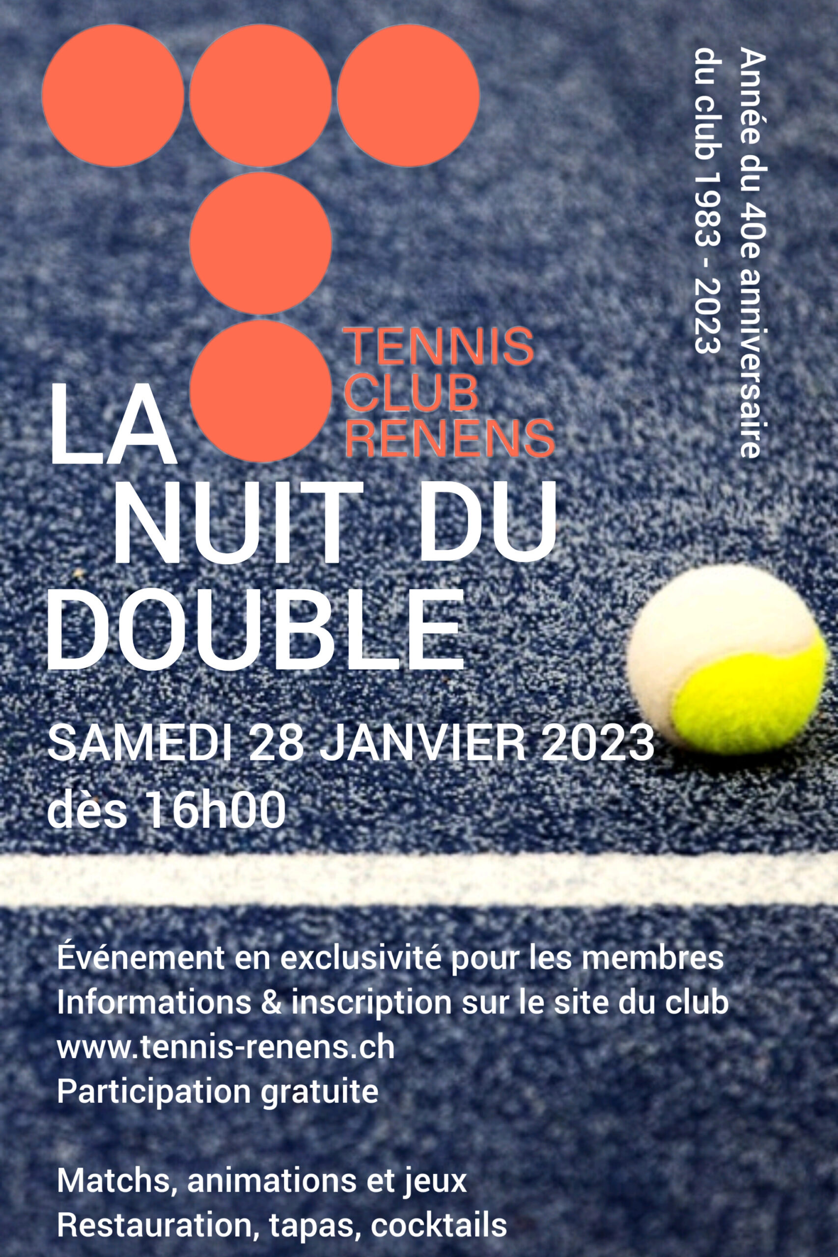 Affiche Nuit du double samedi 28 janvier 2023